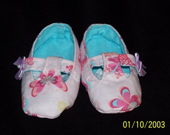 Baby Girls Mary Jane T-Strap Pink Baby Booites