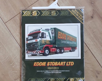 Eddie Stobart Ltd Volvo FH12 Cross Stitch Kit, Eddie Stobart Lorry Cross Stitch Kit, Counted Cross Stitch Kit