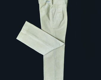 70's Cord Pleated Trousers French Stock 8-10, 10 years+