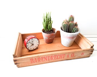 Dutch Old wooden auction crate * rustic wood crate * wood box * vintage crate * farmhouse decor