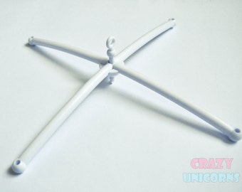 White baby mobile hanger Plastic Mobile frame Crib mobile base wood mobile DIY baby mobile holder