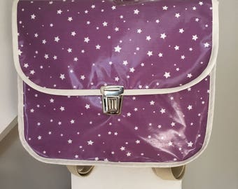 Coated fabric satchel
