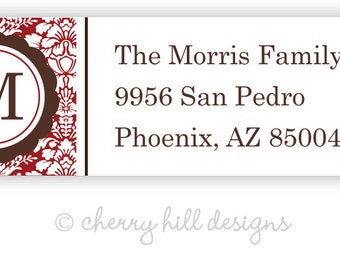 Covington (red) return address labels - set of 75
