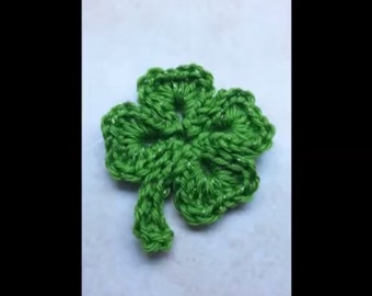 Crochet Shamrock pattern / Four leaf Clover St. Patricks Day DIGITAL DOWNLOAD ONLY