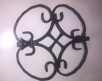 Hand forged wrought iron wall decor