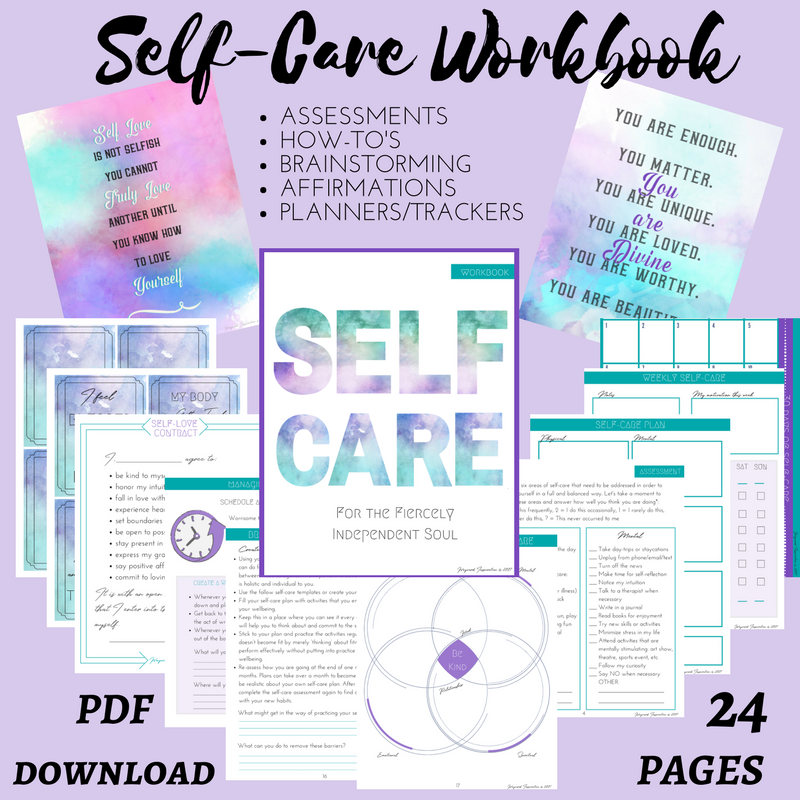 Self Care Workbook Self Love Journal Self Care Planner