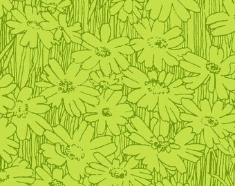 Petal Pushers - Tonal Daisies - Green - Windham Fabric - #33424