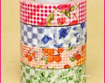 mt ex Masking Tape 4 Rolls Made In Japan Kawaii Washi Paper