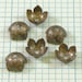 6 VINTAJ 8mm Foliage Bead Caps - BC160