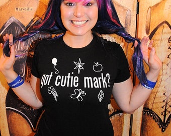 SALE!! Pony Marks Shirt. American Apparel women's fitted tshirt size medium to 2XL