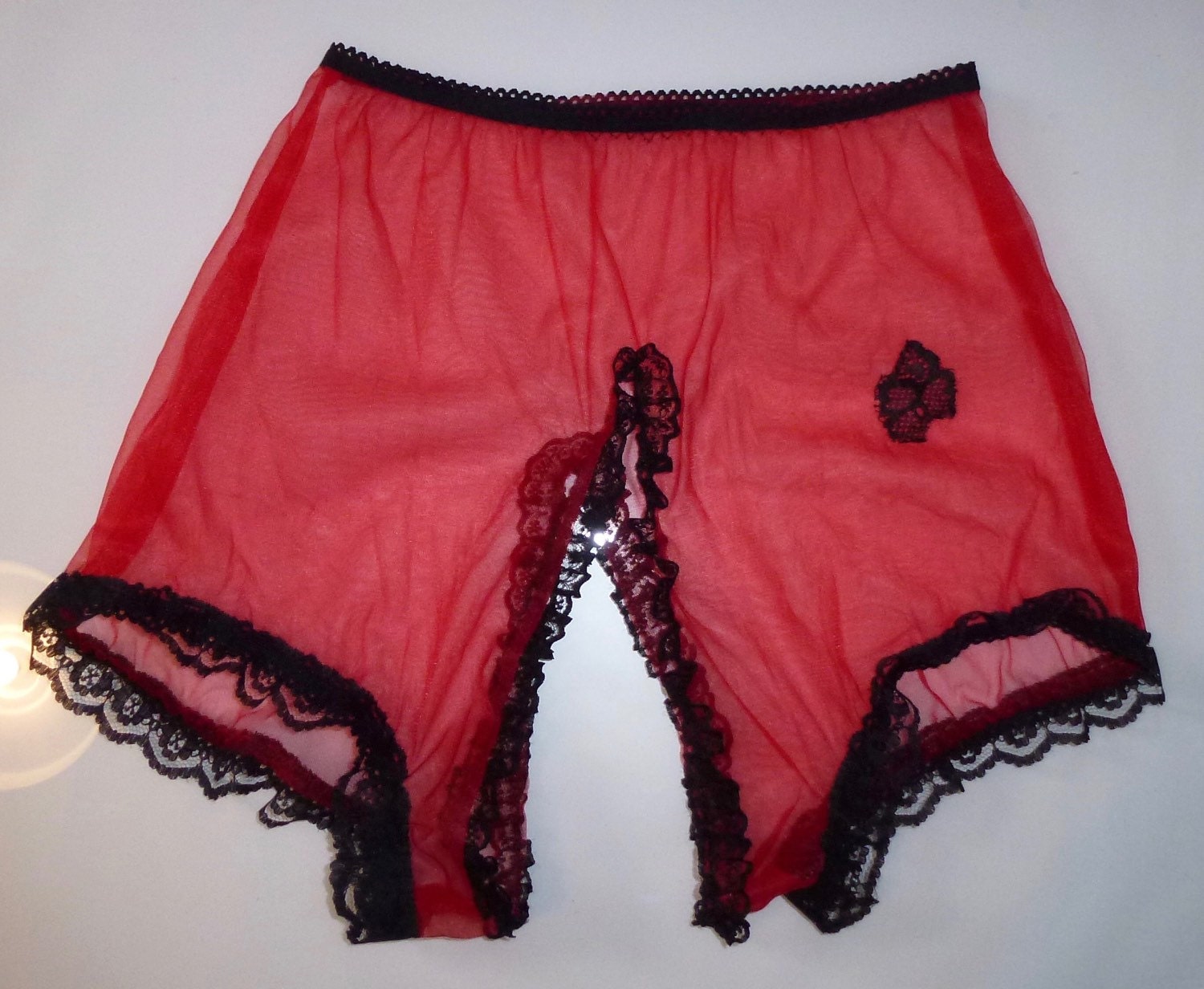 Sheer nylon open crotch crotchless rockabily vintage style