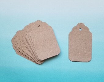 Kraft tags | Set of 25 | Blank tags | Gift tags | Hang tags | Favor tags