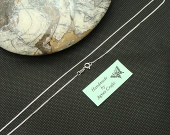 ADD-ON Medium Curb Sterling Silver chain 16", please Do Not purchase without my pendant, Add-On chain to my pendants only