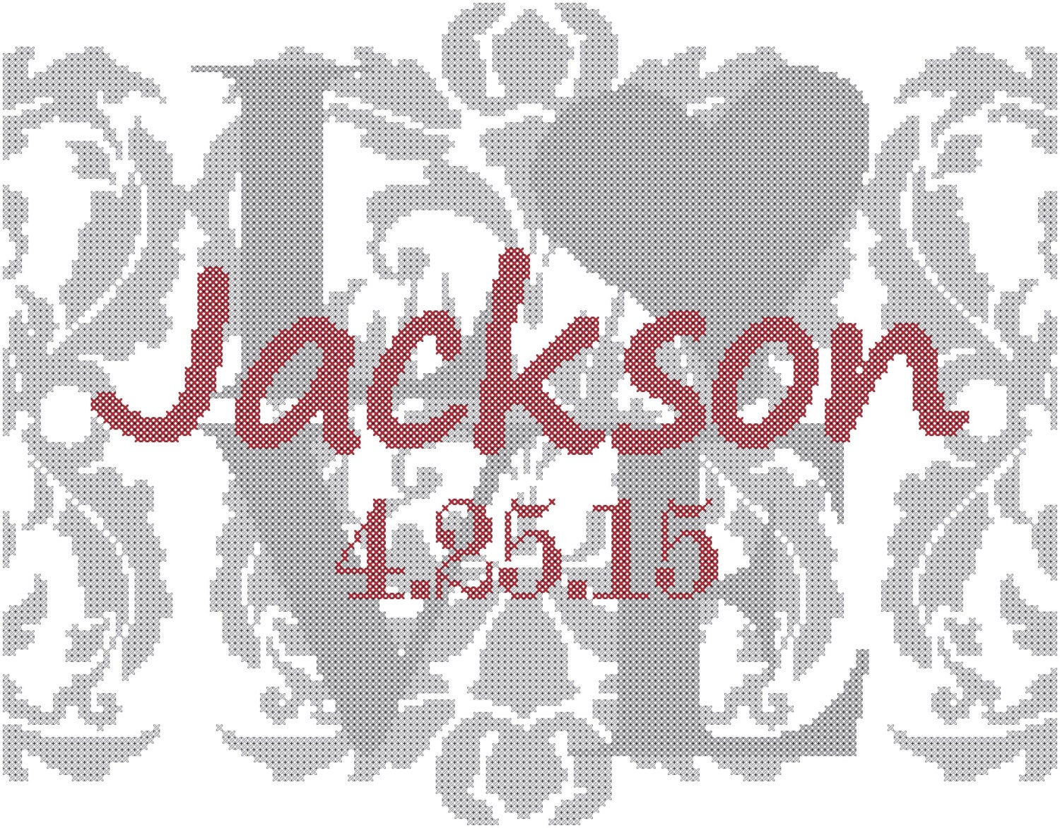 Cross Stitch Damask Sampler Love Cross Stitch Pattern Damask
