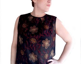 Sleeveless silk tunic