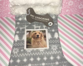 Pet Stocking- Personalize with your pets picture in it!