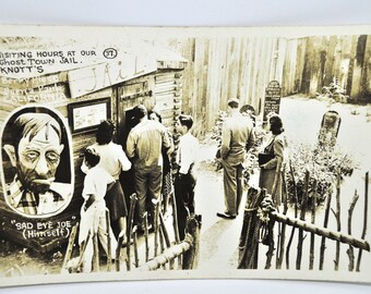 Knott's Berry Farm Ghost Town Jail Postcard 1960's