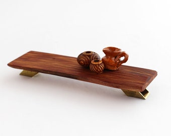 Modern Luxury Miniature - Juniper Live Edge Table or Bench, 1:24 scale