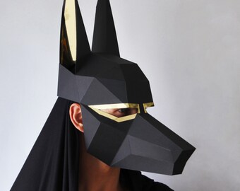 ANUBIS Mask - Easy to make Egyptian mask - Make a Low-Poly mask perfect for Halloween