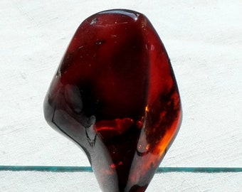 Red amber from Mexico - Rainbow fire