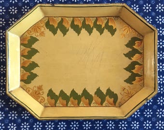 Charming Hand-Painted Tole Tray | 1960
