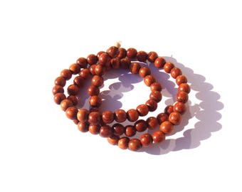 Bayong wood: 10 beads irregular 6/6.5 mm in diameter