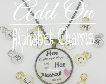 Add on Alphabet Charms for Your Pendant Necklace