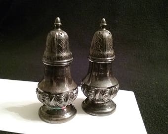 Silver Plate Salt and Pepper Shakers