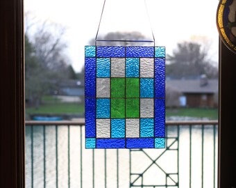 Stained Glass Panel Window - stained glass art, stained glass window, stained glass window panel, stained glass pattern, blue glass panel