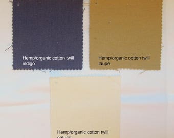 Joy2 Fabric Samples by NikkiDesigns, Hemp, Organic Cotton