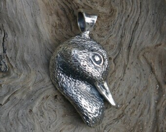 Sterling Silver Duck Head Pendant W3