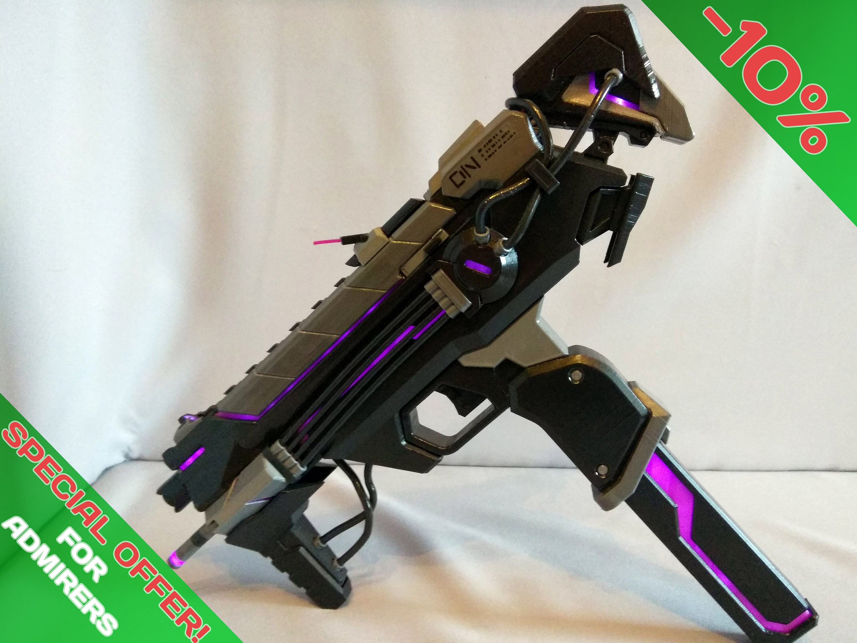 Sombra Gun Augmented / Cyberspace skin Cosplay Overwatch
