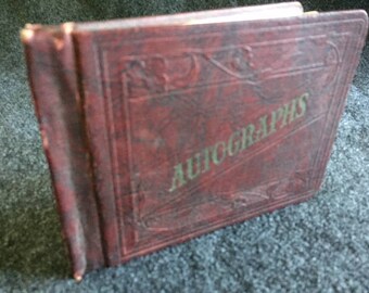 Vintage 1940s autograph book