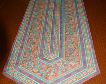 Brown Flowered Table Runner
