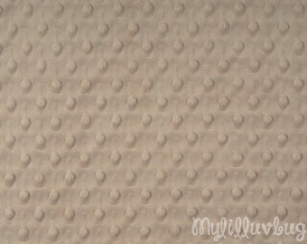 Minky fabric by the yard- latte minky dimple fabric- minky dot fabric