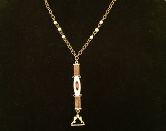 Antique Watch Fob Chain and Hand Engraved Seal