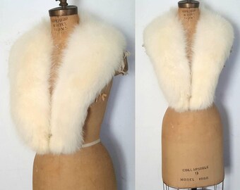 Large White Fox Fur Collar / bridal wedding
