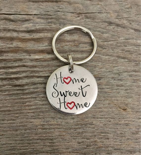 Items similar to Home Sweet Home Keychain, New Homeowner Keychain, New