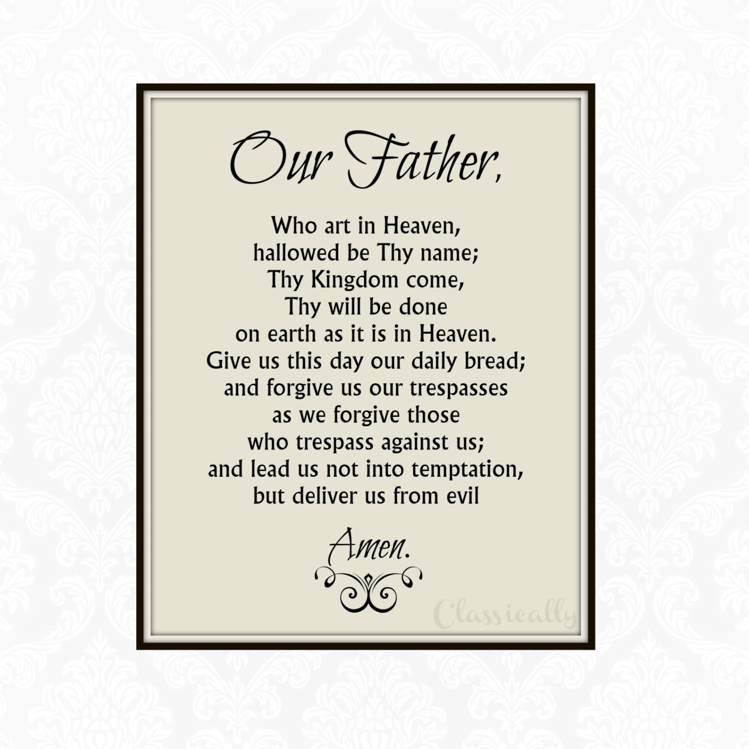 Our Father Prayer Printable The Lord #39 s Prayer Catholic