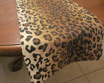 Leopard Print Table Runner, Safari Party Decorations, Jungle Party, Baby Shower, Zoo Party, Birthday Party, Animal Print