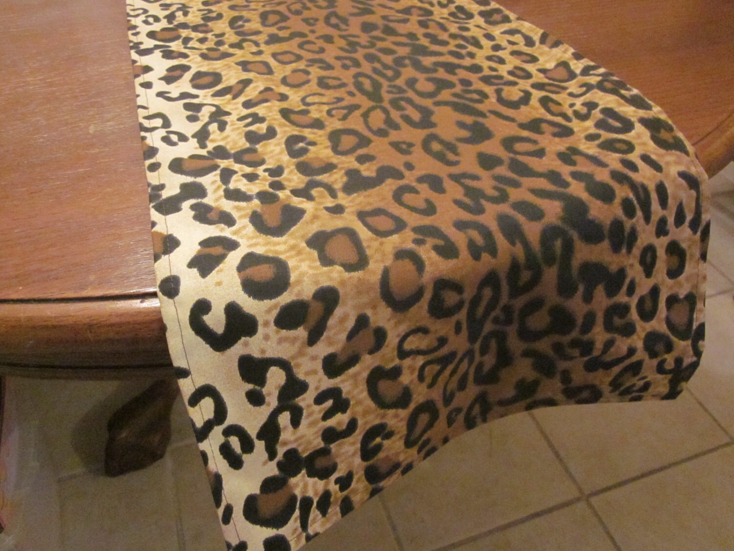 Leopard Print Table Runner Safari Party Decorations Jungle Zoom