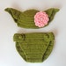 Master Yoda Baby Hat and Diaper Cover From Star Wars For Girl - Premie, Newborn Photo Prop / Halloween / Cosplay