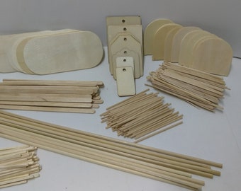Wood Craft Unfinished Assortment of Sizes and Cuts