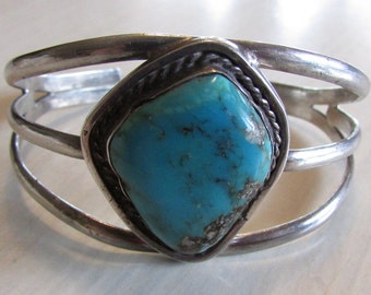 Sterling Silver and Turquoise Cuff Bracelet