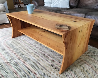 Reclaimed Pine Waterfall Coffee Table