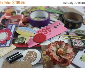 Clearance Grab Bag Mixed Media Altered Art Ephemera Junk Collage Scrapbook Embellishment Kit Variety Bundle Bits & Caboodle Grab Bag