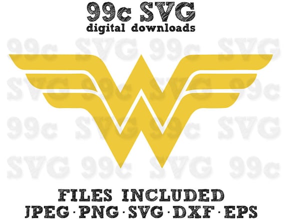 Download DC Wonder Woman Logo SVG DXF Png Vector Cut File Cricut Design