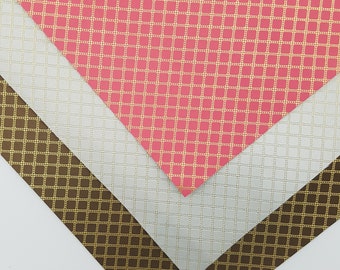 Gold Embossed Faux Leather Sheet