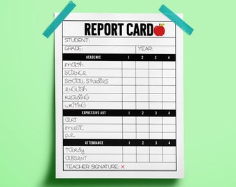 printable report cards