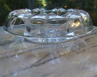 Cigar Ashtray / Dish, Heavy Cut Glass